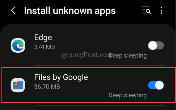 файлы сторонних приложений от Google