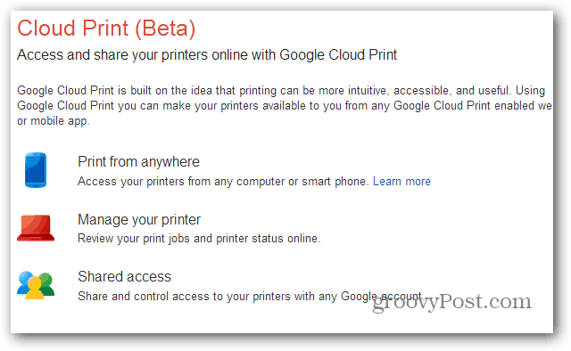 Печать с Nexus 7 через Google Cloud Print