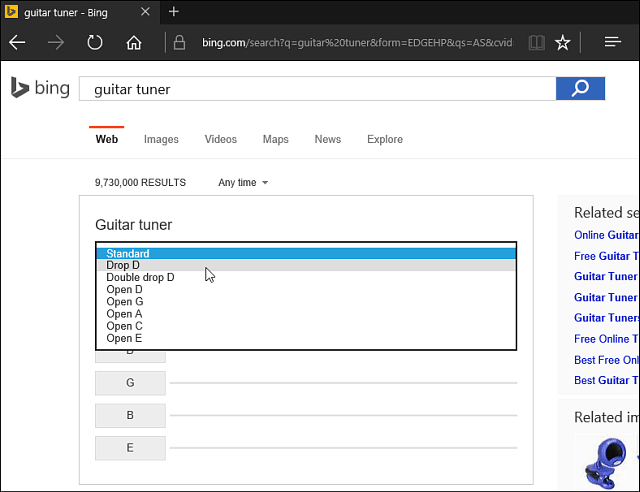 Microsoft Bing выпускает метроном и тюнер для гитаристов