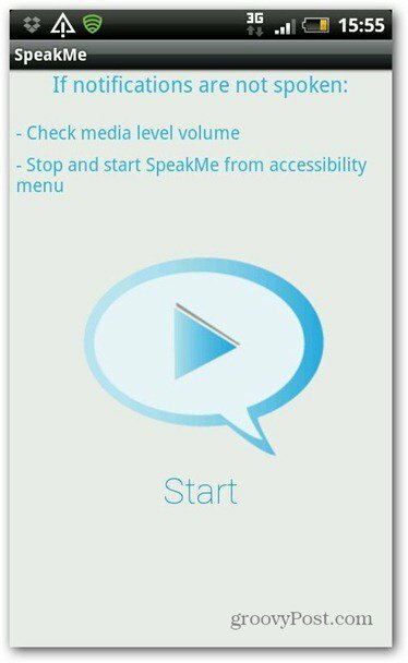 SpeakMe для Android Старт