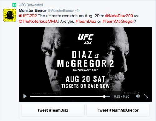 ufc twitter разговорная реклама