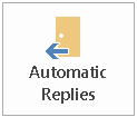 Кнопка автоматических ответов OutlookOutlook Кнопка автоматических ответов