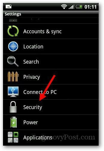 Блокировка безопасности Android 2