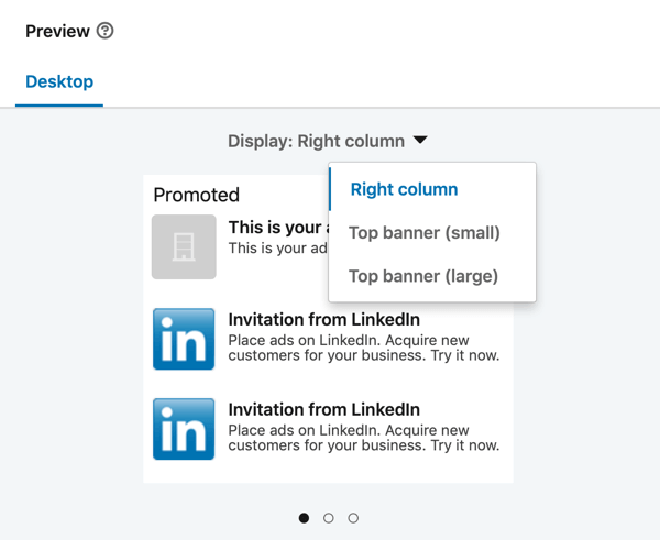 Как создать текстовое объявление в LinkedIn, шаг 13, предварительный просмотр объявления