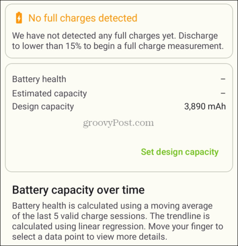 Проверьте состояние батареи в приложении Android AccuBattery
