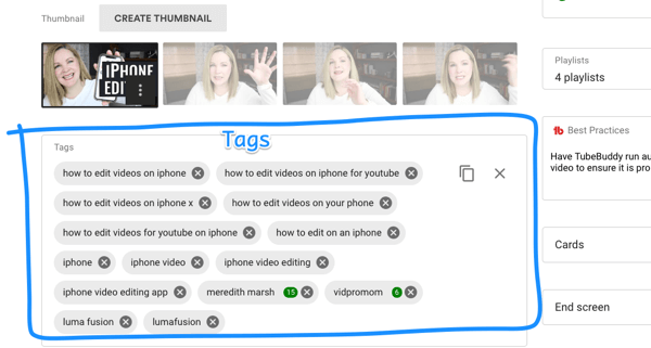 Как использовать серию видео для развития вашего канала YouTube, примеры тегов для добавления к видео YouTube
