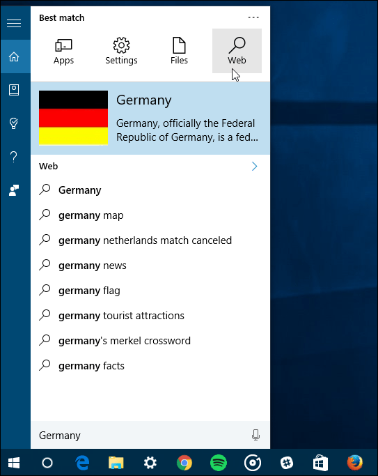 поисковые фильтры Windows 10