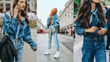 Новая тенденция в уличной моде: джинсовый комбинезон