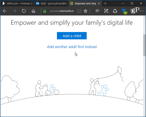Семейная безопасность Microsoft