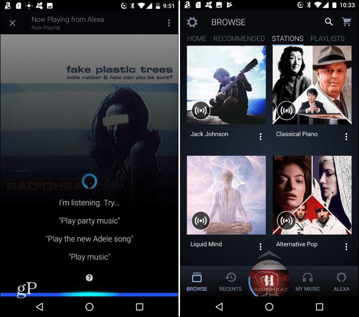 Используйте Alexa для управления громкой связью в Amazon Music App для Android или iOS
