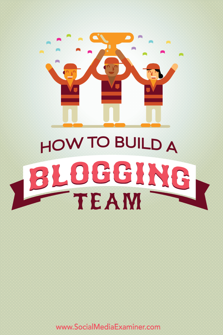 как создать команду блоггеров