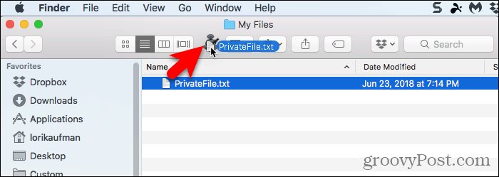 Перетащите файл в приложение Secure Erase.