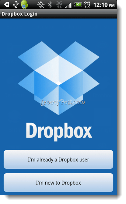 Android Dropbox Установить Dropbox Войти