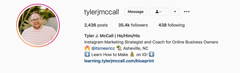 Тайлер Дж. Макколл Instagram биография