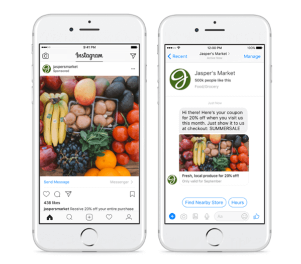 Facebook расширяет рекламу Click to Messenger до Instagram.