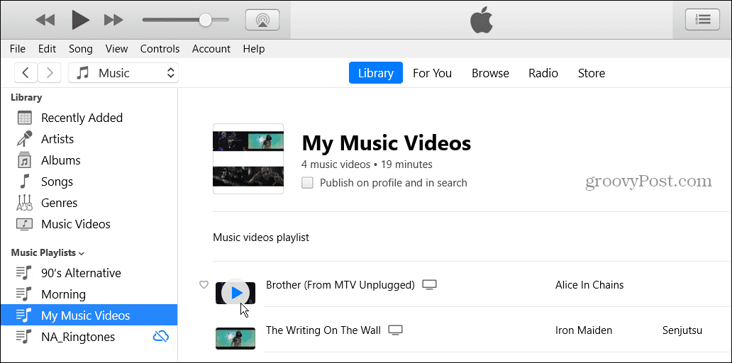 Как создавать списки воспроизведения видео в Apple Music