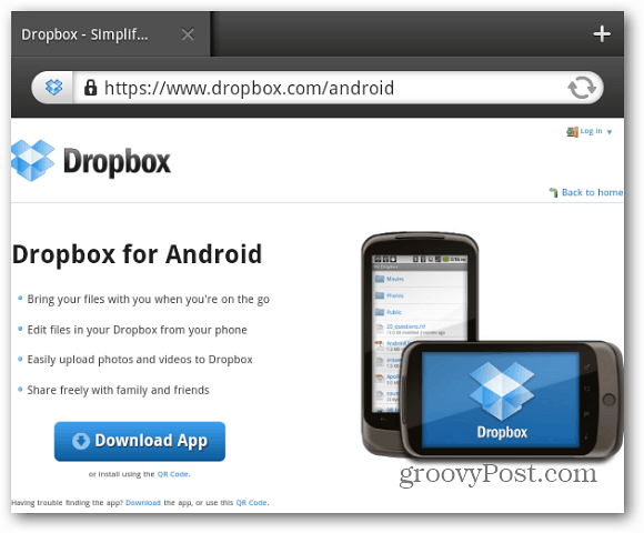 Dropbox для Android