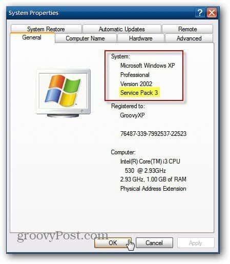 XP Pro с пакетом обновления 3