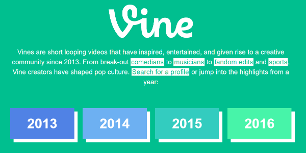 Twitter незаметно развернул архив Vine с 2013 по 2016 год на сайте Vine.