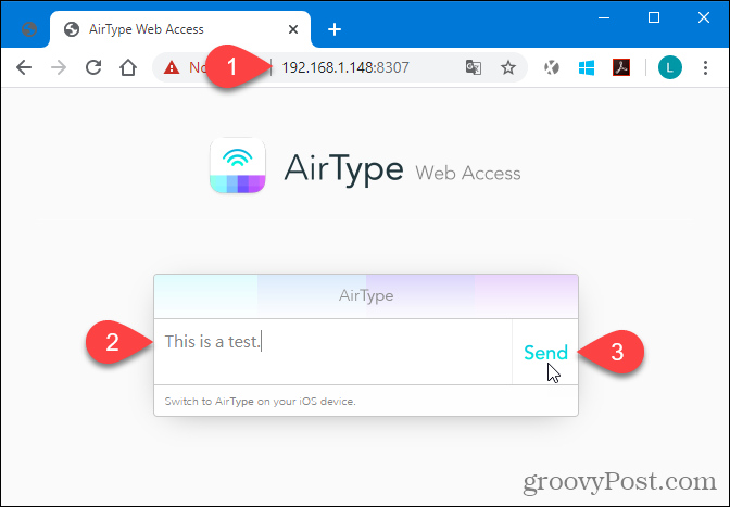 Использование AirType в браузере