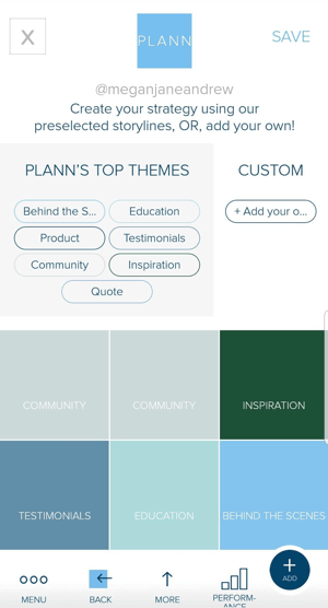 Используйте заполнители с цветовой кодировкой в ​​Plann, чтобы помочь спланировать контент ленты Instagram.