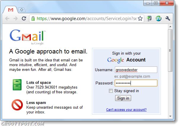 войти в Gmail, используя Chrome дважды