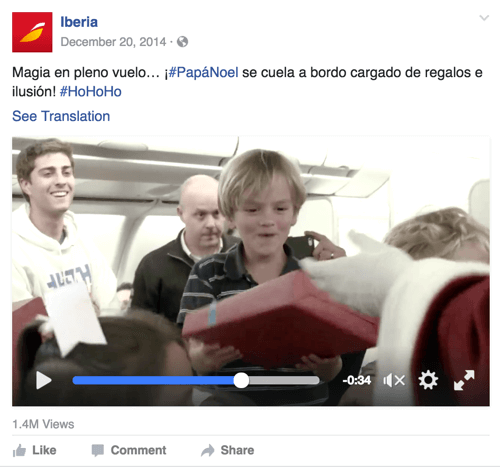 Эта видеокампания Iberia Airlines передает эмоции праздника.