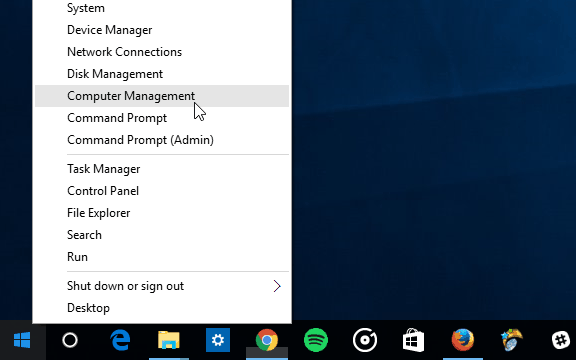 2 быстрый доступ к Windows 10 Computer Management