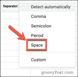 Разделение текста в Google Sheets