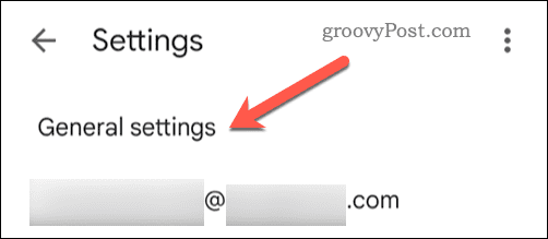 Откройте общие настройки в Gmail