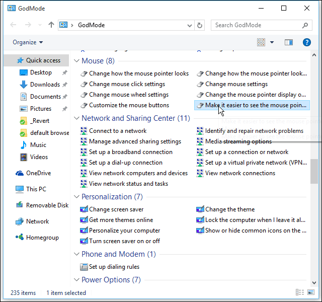 Как включить режим скрытого бога в Windows 10