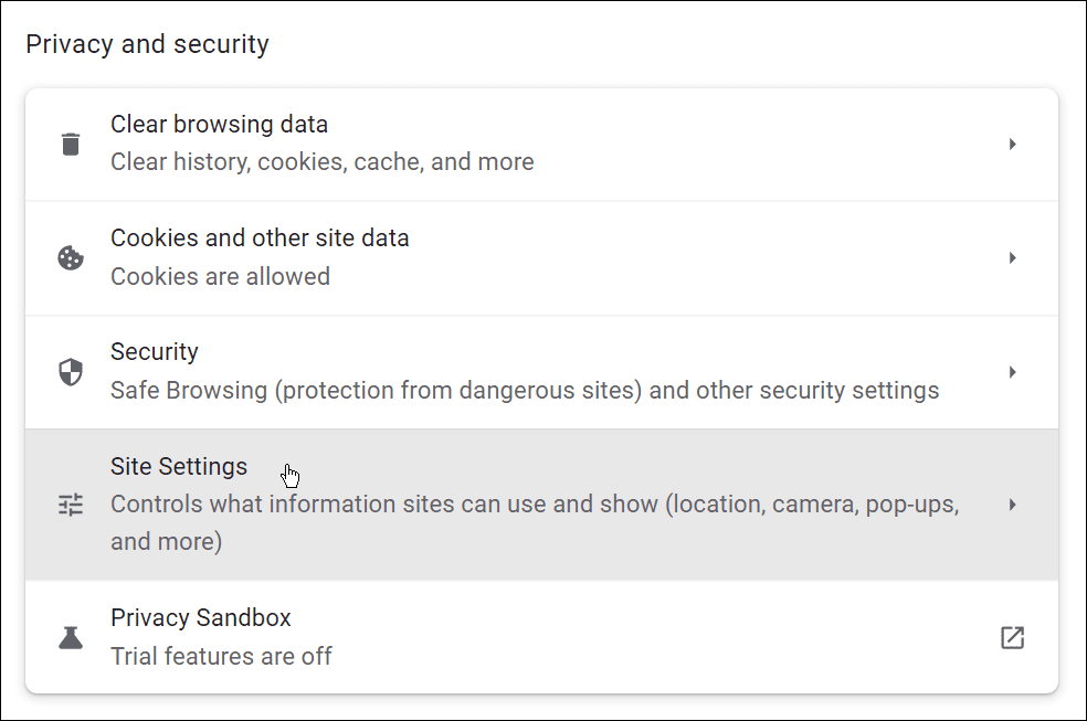 конфиденциальность и безопасность Chrome