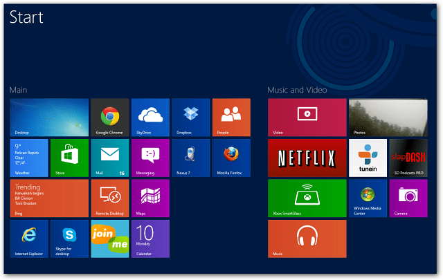Четыре строки приложения для Windows 8