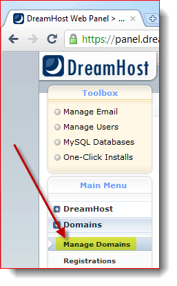 Управляйте своим доменом в DreamHost