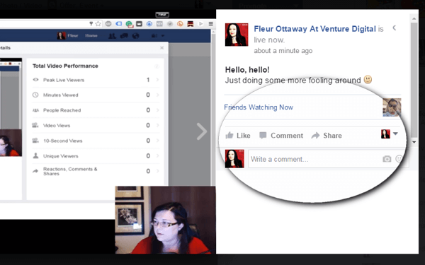 facebook live view комментарии на рабочем столе