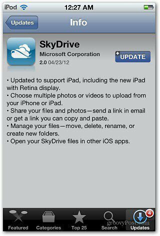 Обновление SkyDrive для iOS