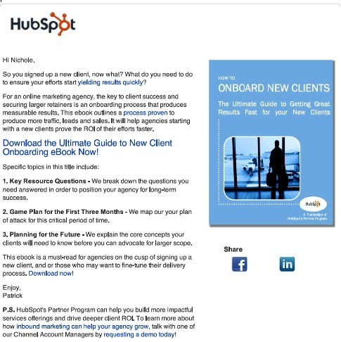 электронная почта hubspot