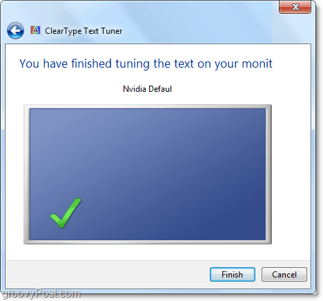 завершение калибровки тюнера в Windows 7 