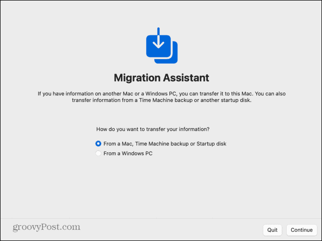 помощник по миграции новый mac