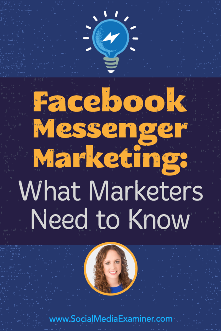 Маркетинг в Facebook Messenger: что нужно знать маркетологам с комментариями Молли Питтман в подкасте по маркетингу в социальных сетях.