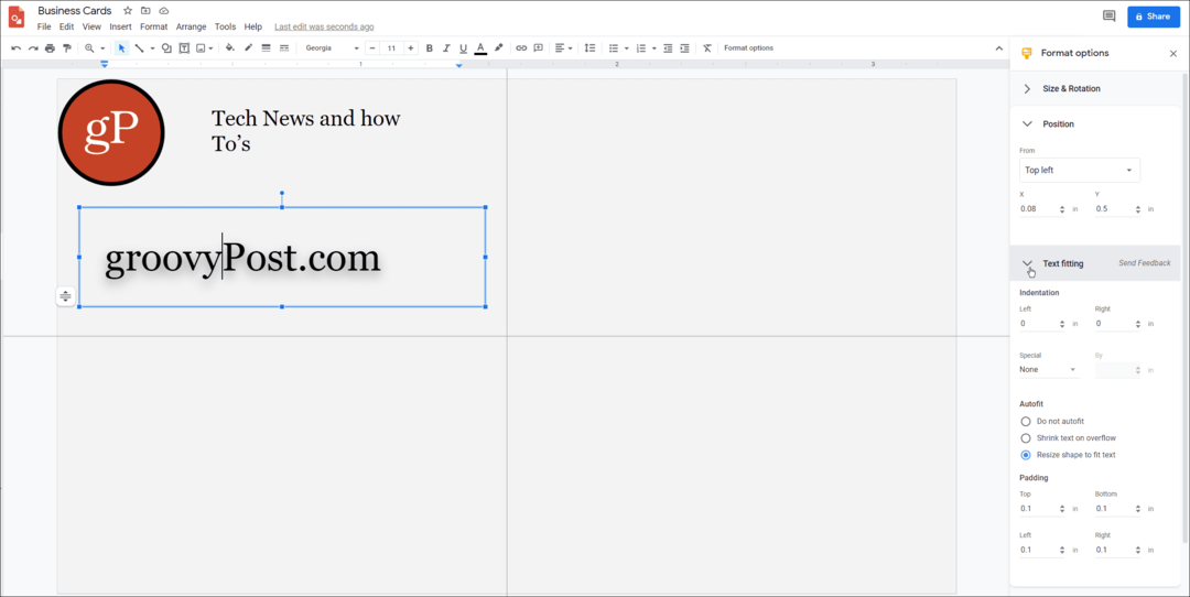 Как сделать визитки в Google Docs