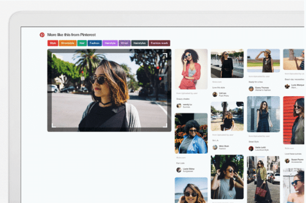 Pinterest встроил свою технологию визуального поиска в расширение браузера Pinterest для Chrome.