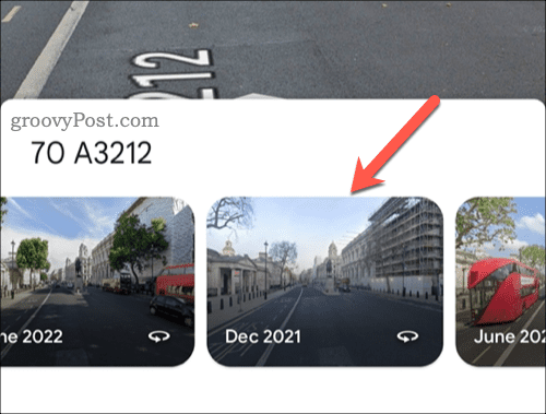 Выберите старые изображения Просмотра улиц в Картах Google.