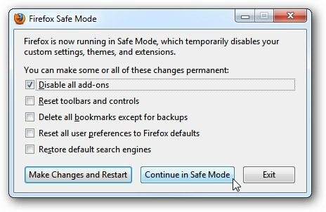Firefox Как запустить в безопасном режиме