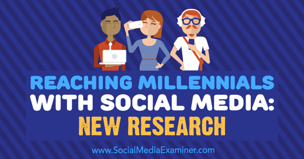 Охват миллениалов с помощью социальных сетей: новое исследование Мишель Красняк на сайте Social Media Examiner.