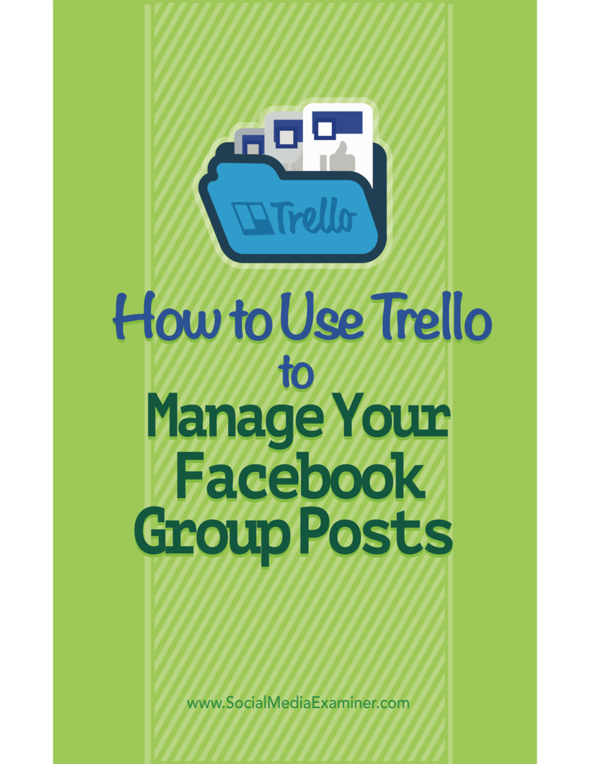 управление контентом trello для сообщений группы facebook