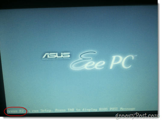 настройка BIOS для ASUS Eee PC