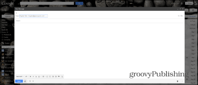 Новый Gmail Compose в полноэкранном режиме применяется