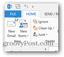 Office 2013 изменить цвет темы - нажмите Файл