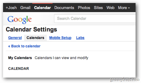 Настройки Календаря Google